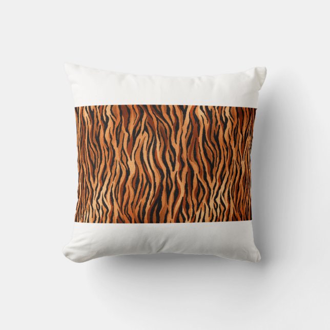 seamless tiger skin pattern. hand drawn. cushion (Front)