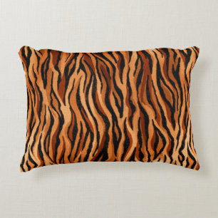 seamless tiger skin pattern. hand drawn decorative cushion