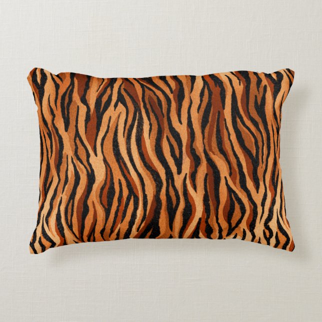 seamless tiger skin pattern. hand drawn decorative cushion (Front)