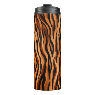 seamless tiger skin pattern. hand drawn thermal tumbler