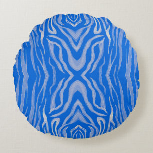 Seamless tiger skin pattern round cushion