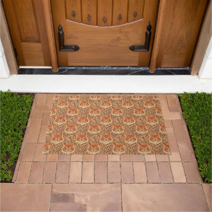 Seamless tiger stripe pattern doormat