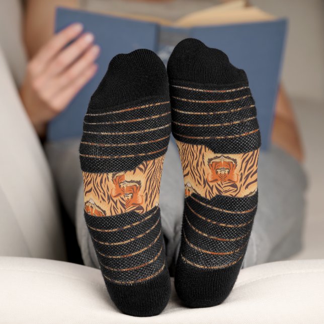 Seamless tiger stripe pattern socks (Bottom)