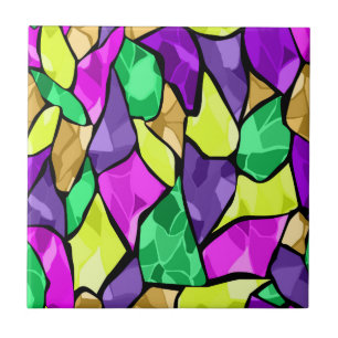 Seamless tile mosaic kaleidoscope abstract modern