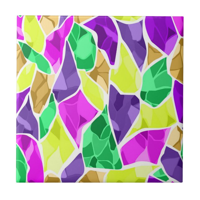 Seamless tile mosaic kaleidoscope abstract modern (Front)