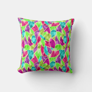Seamless tile mosaic kaleidoscope abstract modern  cushion