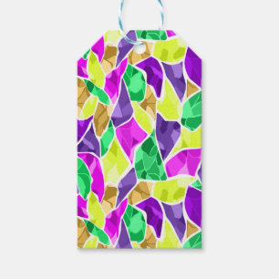 Seamless tile mosaic kaleidoscope abstract modern gift tags