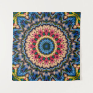 Seamless tile mosaic kaleidoscope abstract modern tapestry