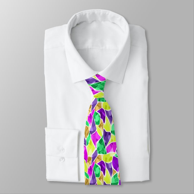 Seamless tile mosaic kaleidoscope abstract modern  tie (Tied)