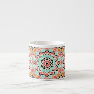 Seamless tile ornamental abstract pattern tile mos espresso cup
