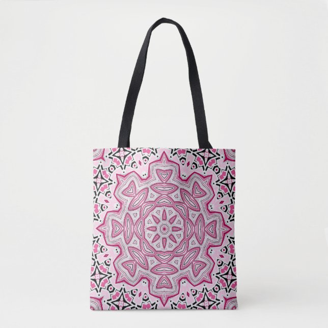 Seamless tile ornamental abstract pattern tile mos tote bag (Front)