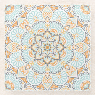 Seamless tile pattern: decorative, versatile desig glass coaster
