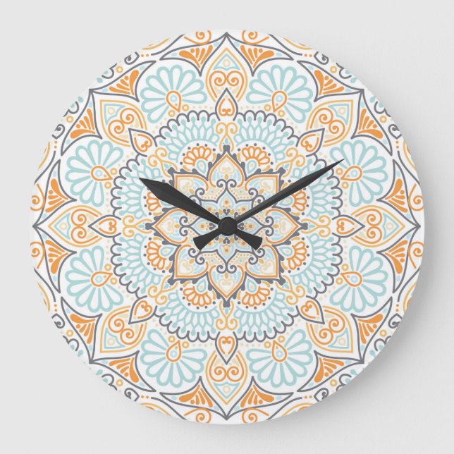 Seamless tile pattern: decorative, versatile desig large clock (Front)