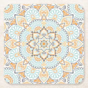 Seamless tile pattern: decorative, versatile desig square paper coaster