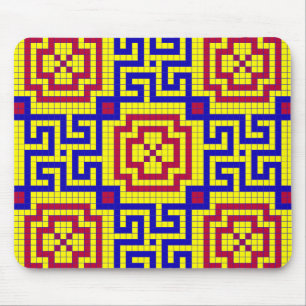 Seamless Tiled Geometric Mosaic Pattern Mouse Mat