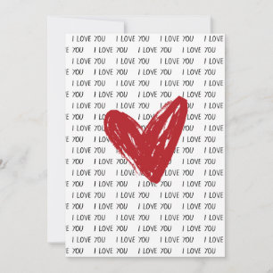 Seamless Tiny Hearts Happy Valentine's Day Holiday Card