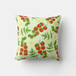 Seamless tomato pattern. Vegetable print. Vintage  Cushion