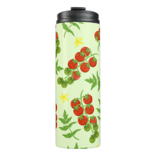 Seamless tomato pattern. Vegetable print. Vintage  Thermal Tumbler