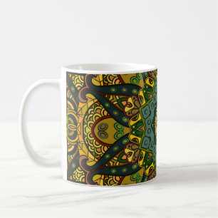 Seamless tracery tile mehndi design. Ethnic orname Coffee Mug