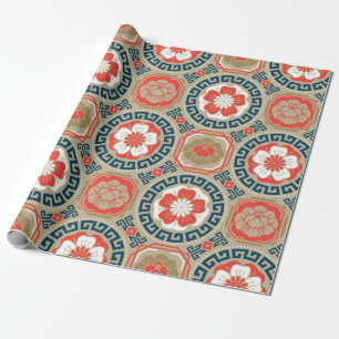 Seamless traditional asian ornamental motive, japa wrapping paper