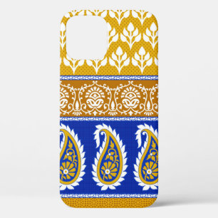 Seamless traditional indian paisley border iPhone 12 case