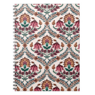Seamless Traditional Mughalart,pattern,floral,flow Notebook