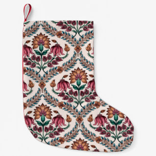 Seamless Traditional Mughalart,pattern,floral,flow Small Christmas Stocking