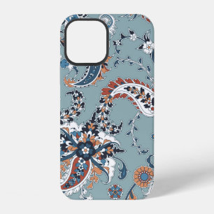 Seamless trendy background with paisley in Indian  iPhone 12 Case