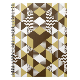 Seamless triangle: geometric gold fashion. notebook