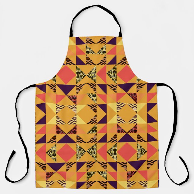 Seamless triangle pattern abstract background with apron (Front)