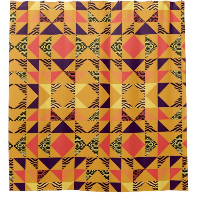 Seamless triangle pattern abstract background with shower curtain (Front)