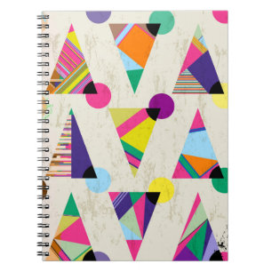 seamless triangle pattern background, hipster retr notebook
