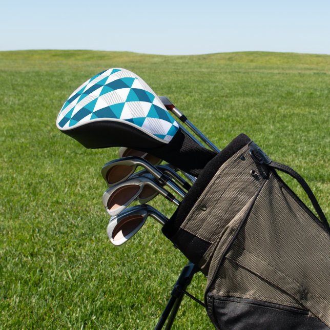 Seamless Triangle Simple Geometric Shape Golf Head Cover (In Situ)