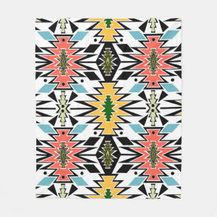 Seamless tribal african ornamental pattern backgro fleece blanket