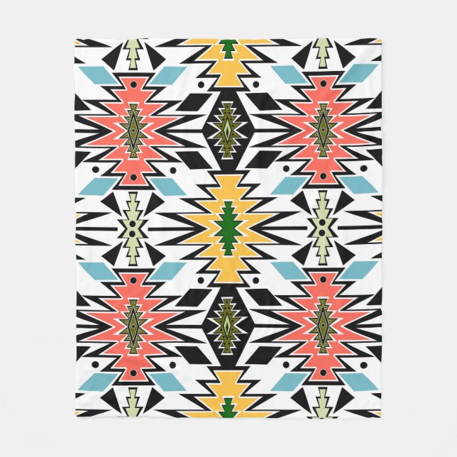 Seamless tribal african ornamental pattern backgro fleece blanket (Front)