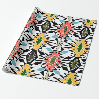 Seamless tribal african ornamental pattern backgro wrapping paper