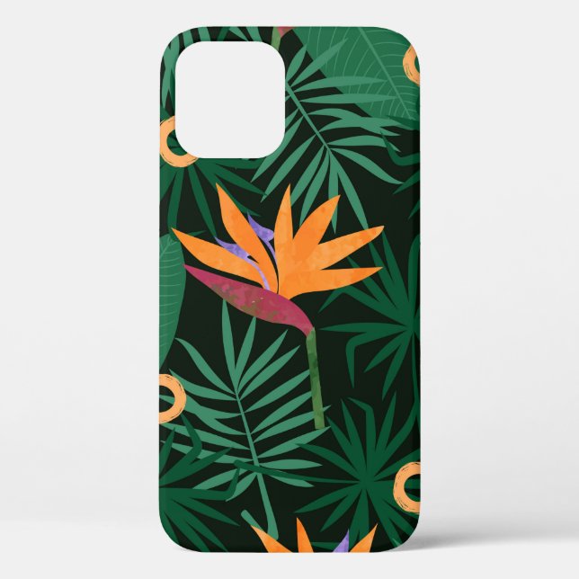 Seamless tropic pattern with strelitzia flowers an Case-Mate iPhone case (Back)