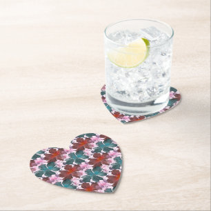 Seamless tropical floral pattern cutting board paper coaster