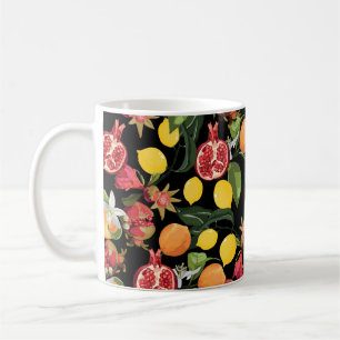 Seamless Tropical Fruits Pattern. Exotic Backgroun Coffee Mug