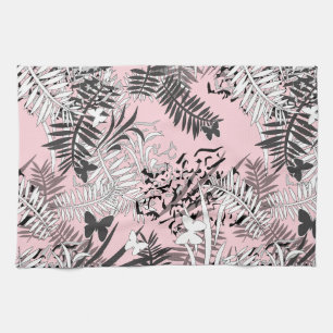 Seamless tropical jungle palm tropic leaves butter tea towel