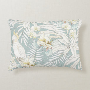 Seamless tropical pattern with flowers Orchid,  Fl Decorative Cushion