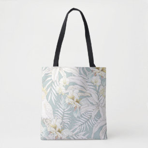 Seamless tropical pattern with flowers Orchid, Fl Tote Bag
