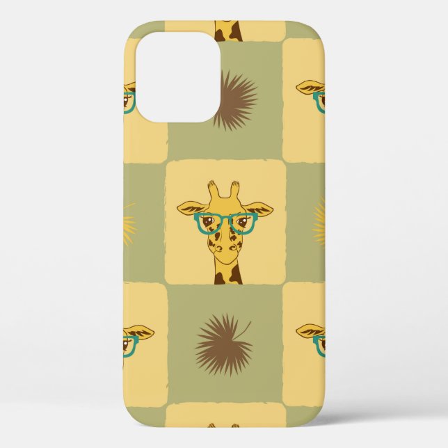 Seamless tropical pattern with giraffe and palm le Case-Mate iPhone case (Back)