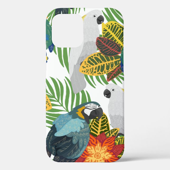 Seamless tropical pattern with parrots.  Case-Mate iPhone case (Back)