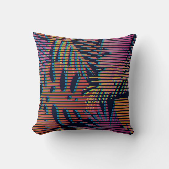 Seamless tropical pattern with tropical plants. Ha Cushion (Front)