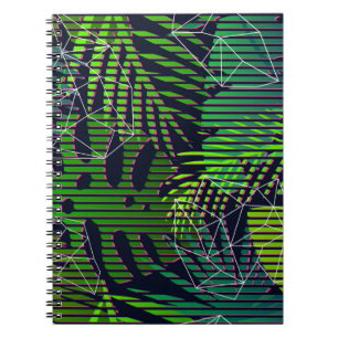 Seamless tropical pattern with tropical plants. Ha Notebook