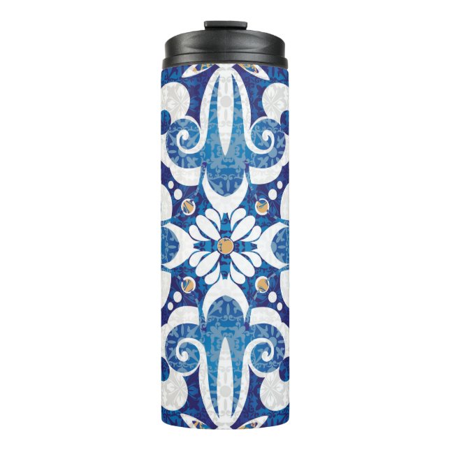 Seamless turkish colorful pattern. Vintage multico Thermal Tumbler (Front)