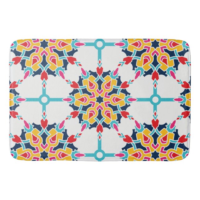 Seamless Turkish Colourful Design   Bath Mat (Front)
