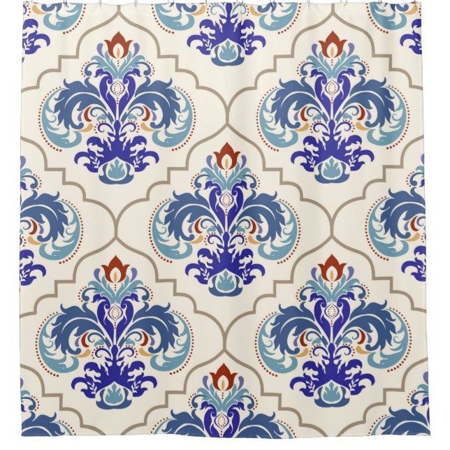 Seamless turkish colourful pattern. shower curtain (Front)