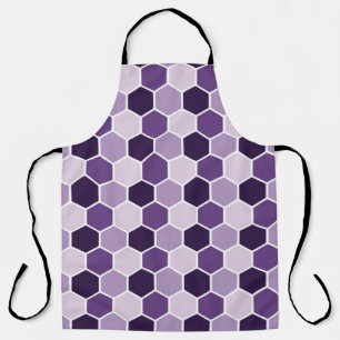 Seamless ultraviolet hexagon pattern. Honeycomb co Apron